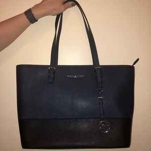 Navy/black Michael Kors never used tote